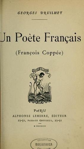 Un poète français by Georges Druilhet cover