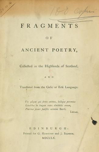 Fragments of ancient poetry