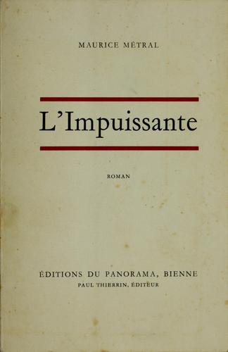 L'impuissante by Maurice Métral cover