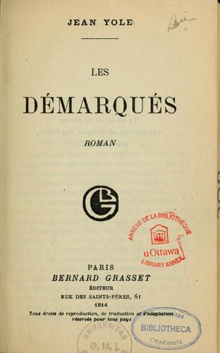 Les Démarqués by Jean Yole cover