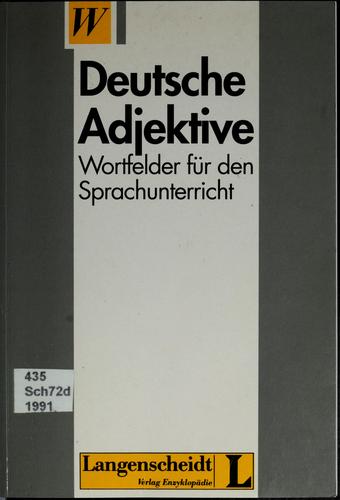 Deutsche Adjektive by Herbert Schreiber, SCHREIBER, Sommerfeldt, STARKE cover