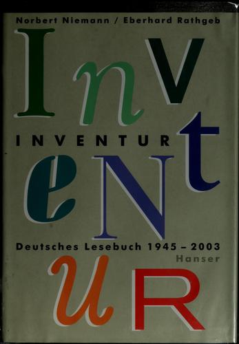 Inventur by Norbert Niemann, Eberhard Rathgeb cover