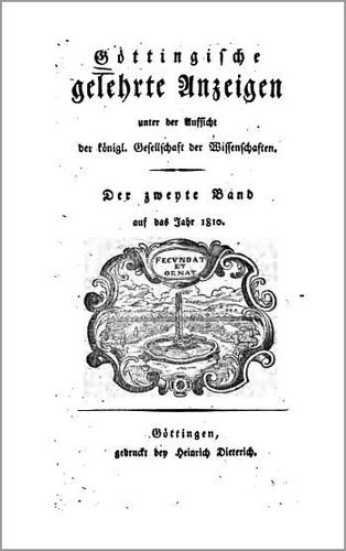 Göttingische Gelehrte Anzeigen