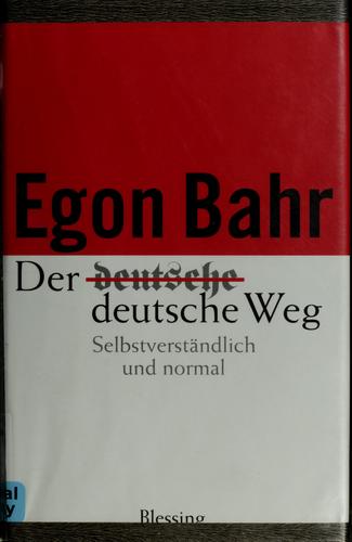 Der deutsche Weg by Egon Bahr cover