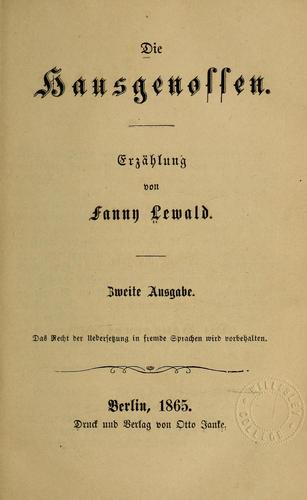 Deutsche Lebensbilder by Fanny Lewald cover