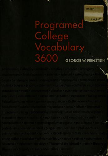 Programed college vocabulary 3600