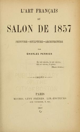 L'art français au Salon de 1857 by Charles Perrier cover