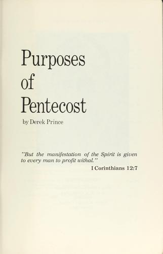 Purposes of Pentecost