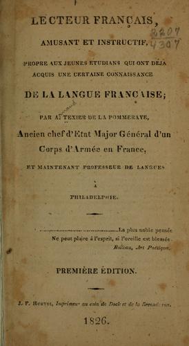 Lecteur français by A. Texier de la Pommeraye cover