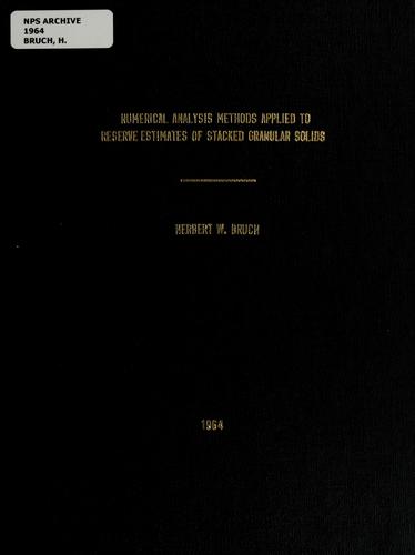 Numerical analysis methods applied to reserve estimated of stacked granular solids
