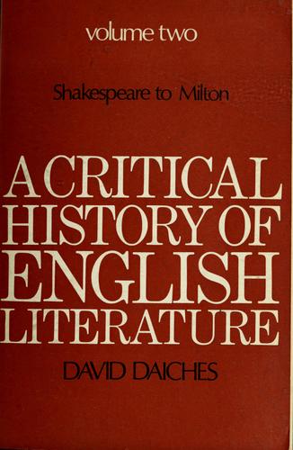 A critical history of English literature
