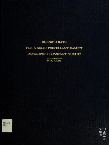 Burning rate for a solid propellant ramjet developing constant thrust
