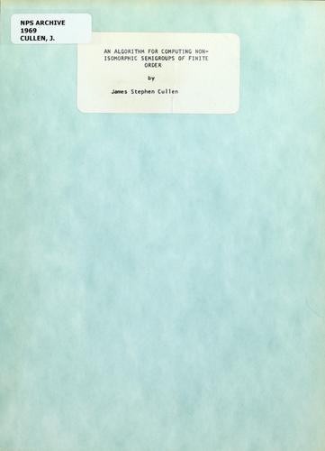 An algorithm for computing non-isomorphic semigroups of finite order