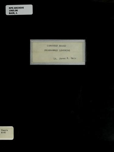 Computer-based programmed learning