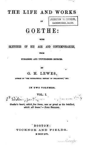 Life and works of Goethe