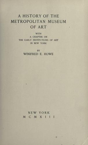 A history of the Metropolitan Museum of Art
