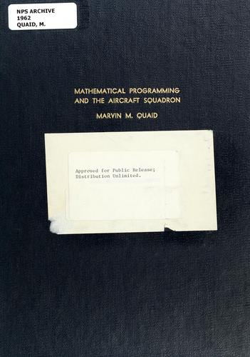 Mathematical programming and the aircraft squadron