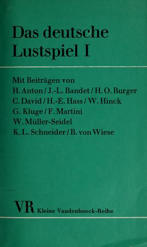 Das deutsche Lustspiel by Steffen, Hans cover
