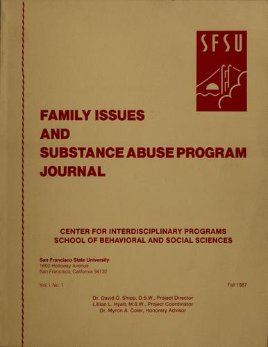 Family issues and substance abuse program journal