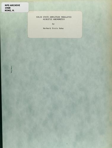 Solid state amplitude modulated acoustic anemometer
