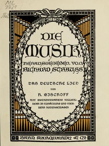 Das deutsche lied by Herm Bischoff cover