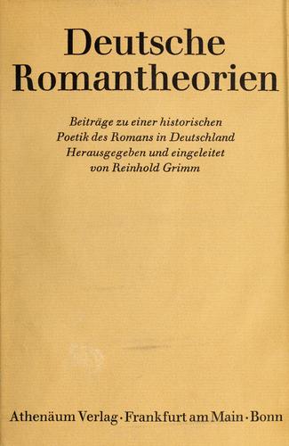 Deutsche Romantheorien by Reinhold Grimm cover