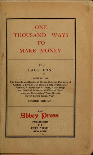 One thousand ways to make money