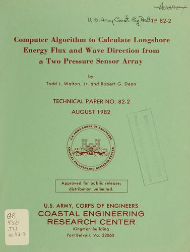 Computer algorithm to calculate longshore energy flux and wave direction from a two pressure sensor array