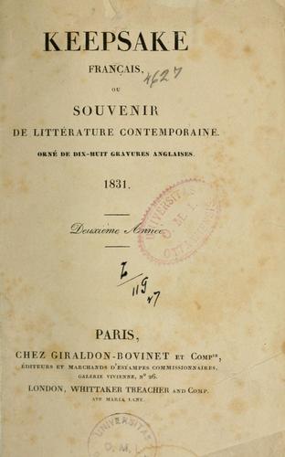 Keepsake français, ou, Souvenir de littérature contemporaine by  cover