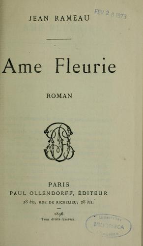 Âme fleurie; roman by Jean Rameau cover
