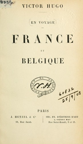 En voyage by Victor Hugo cover
