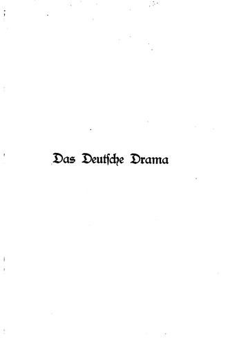 Das deutsche Drama: Grundzüge seiner Aesthetik by Karl Weitbrecht cover