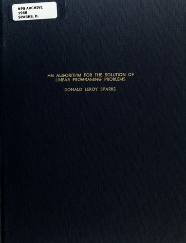 An algorithm for the solution of linear programming problems