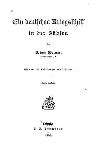 Ein deutsches kriegsschiff in der Südsee by B. von Werner cover