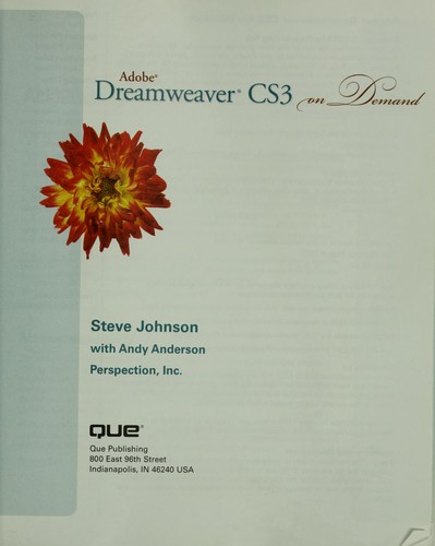 Adobe Dreamweaver CS3 on demand