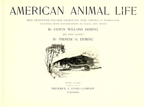 American animal life by Therese O. Deming cover