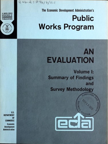 The Economic Development Administration's public works program
