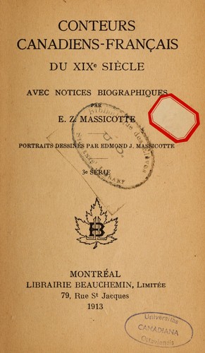 Conteurs canadiens-français du XIXe siècle by  cover