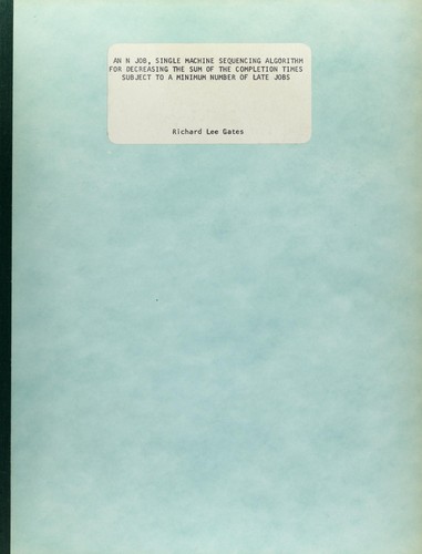 An n job single machine sequencing algorithm for decreasing the sum of the completion times subject to a minimum number of late jobs