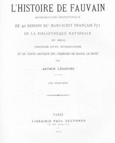 L'histoire de Fauvain by Raoul le Petit cover