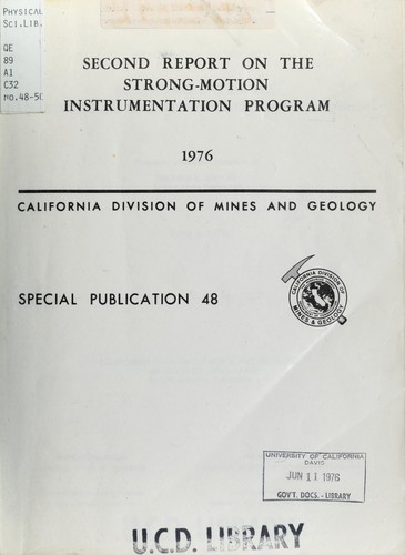Second report on the Strong-Motion Instrumentation Program