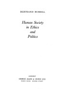 Human Society in Ethics and Politics
