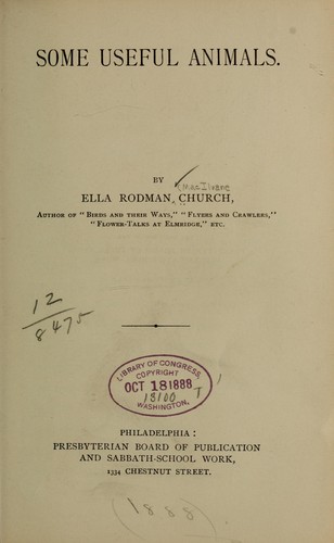 Some useful animals by Ella Rodman Church cover