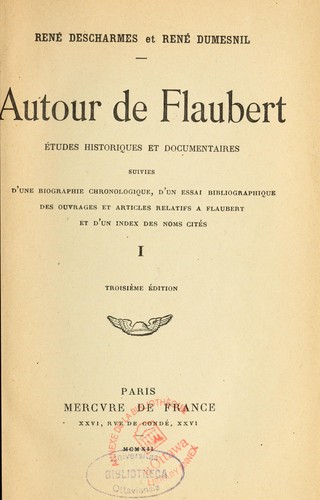 Autour de Flaubert by René Descharmes cover