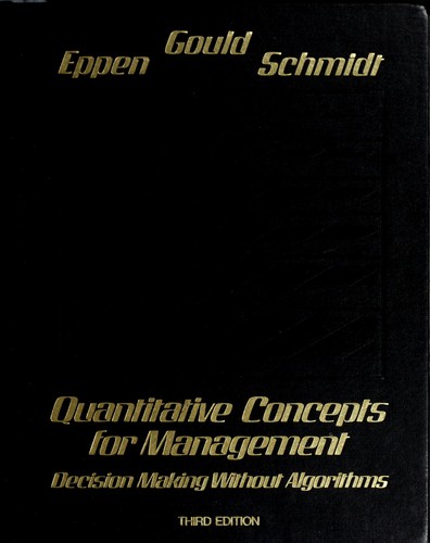 Quantitative concepts for management