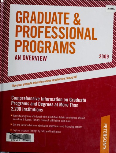 Peterson's graduate & professional programs, an overview