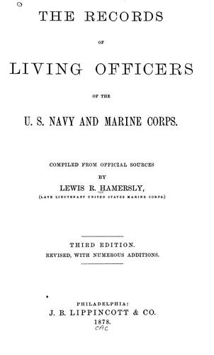 The records of living officers of the U.S. navy and Marine corps