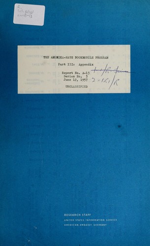 The Amerika-Haus bookmobile program