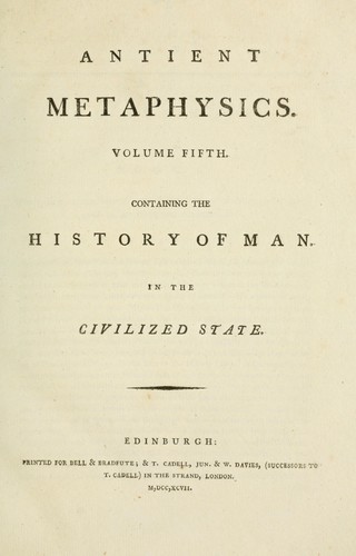 Antient metaphysics