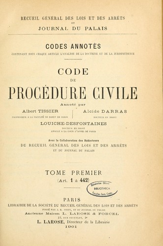 Code de procédure civile annoté by France cover